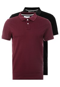 2 PACK - Polo - bordeaux/black