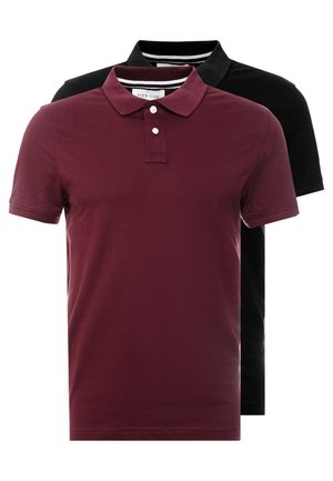 2 PACK - Poloshirt - bordeaux/black