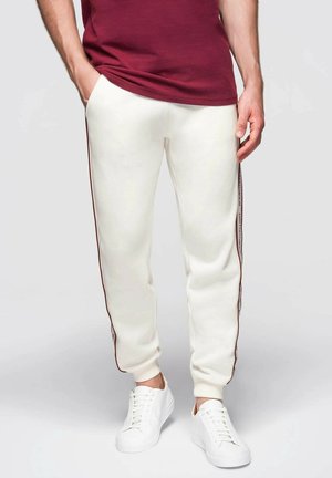 JOGGER  WITH STRIPES - Pantalones deportivos - cream