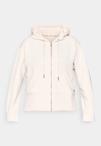 TECH OTTOMAN FULL ZIP HOODIE WITH POCKETS - Zip-up sweatshirt - sand