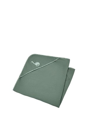 MIT KAPUZE DINO REXI - Baby blanket - dunkelgrün