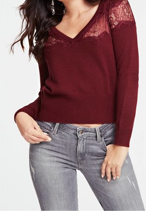 Stickad tröja - red