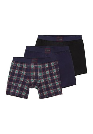3 PACK - Úzke boxerky - blue dark check