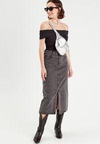 Cache Cache Jupe trapèze - denim gris