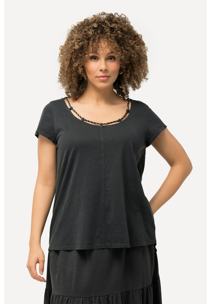 Ulla Popken T-shirt basic - asphalt gray