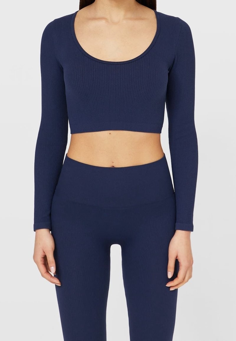 Stradivarius Langarmshirt - dark blue