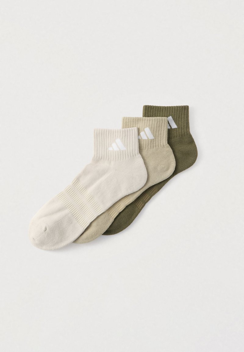 adidas Performance CUSHIONED ESSENTIALS ANKLE SOCKS UNISEX 6 PACK - Ponožky - olive strata/wonder cargo/wonder alumina