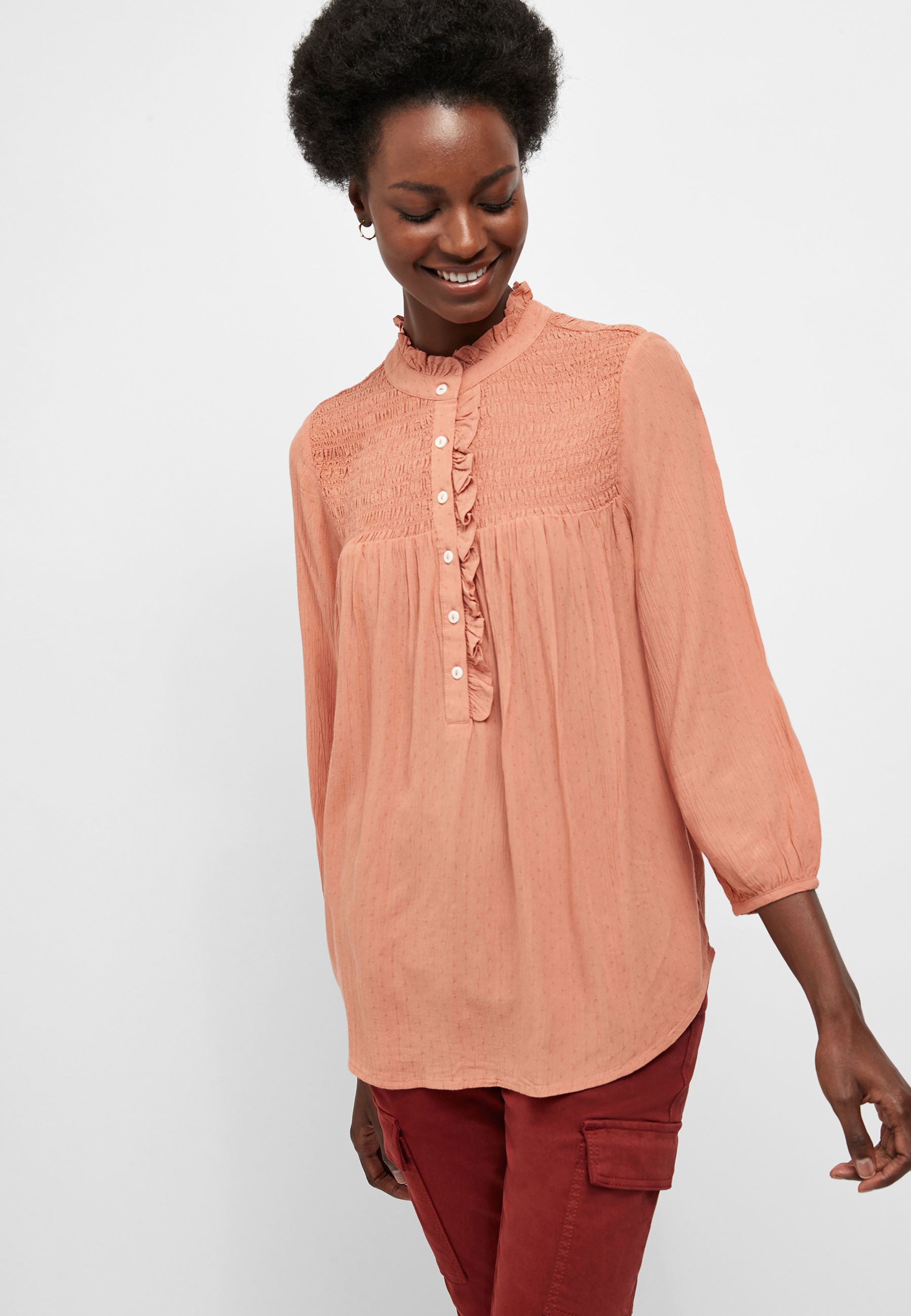 Next BLUSH RUFFLE PLACKET TOP - Blouse 