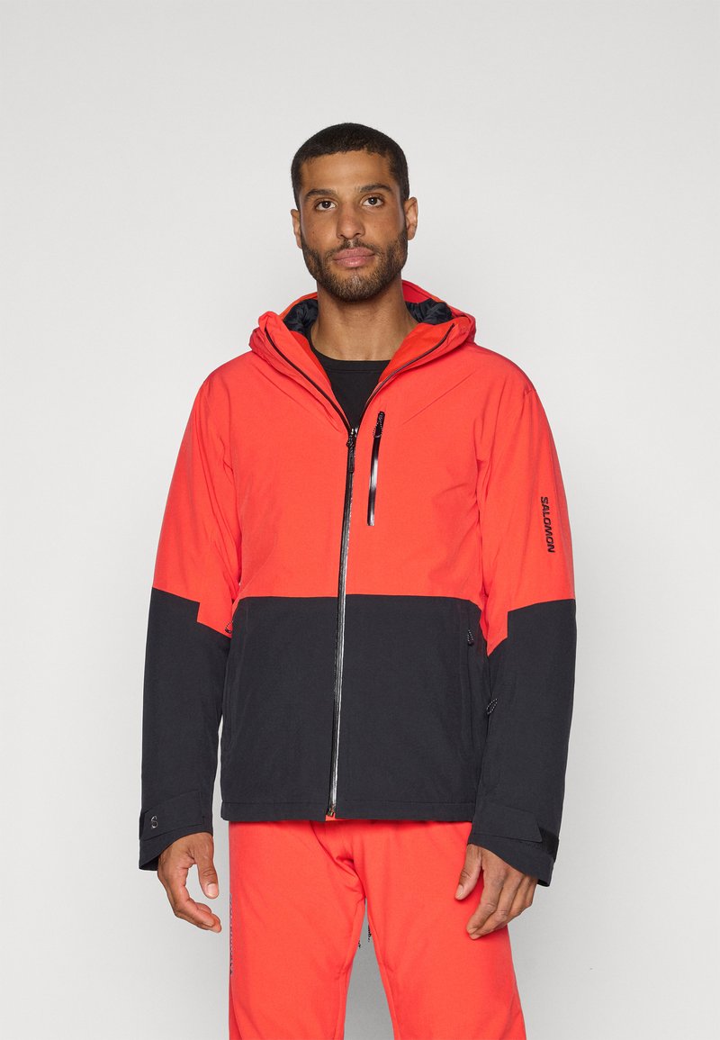 Salomon HIGHLAND JACKET - Suusajakk - cherry tomato/deep black