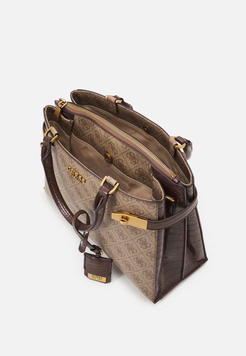 Damen Handtaschen | Guess ZADIE LOGO GIRLFRIEND SATCHEL Handtasche mehrfarbig beige/braun - RG67374 Damen Handtaschen | Guess ZADIE LOGO GIRLFRIEND SATCHEL Handtasche mehrfarbig beige/braun - RG67374