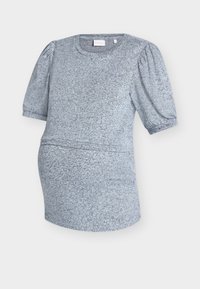 MLKIRA JUNE 24 PUFF JRS TOP 2F - Μπλούζα - brunnera blue detail:melange