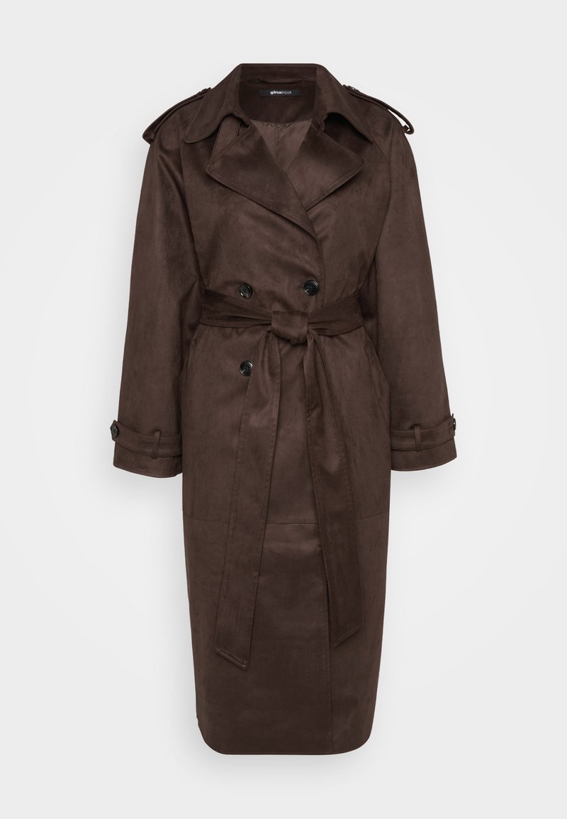 Gina Tricot Petite Trenchcoat bruin