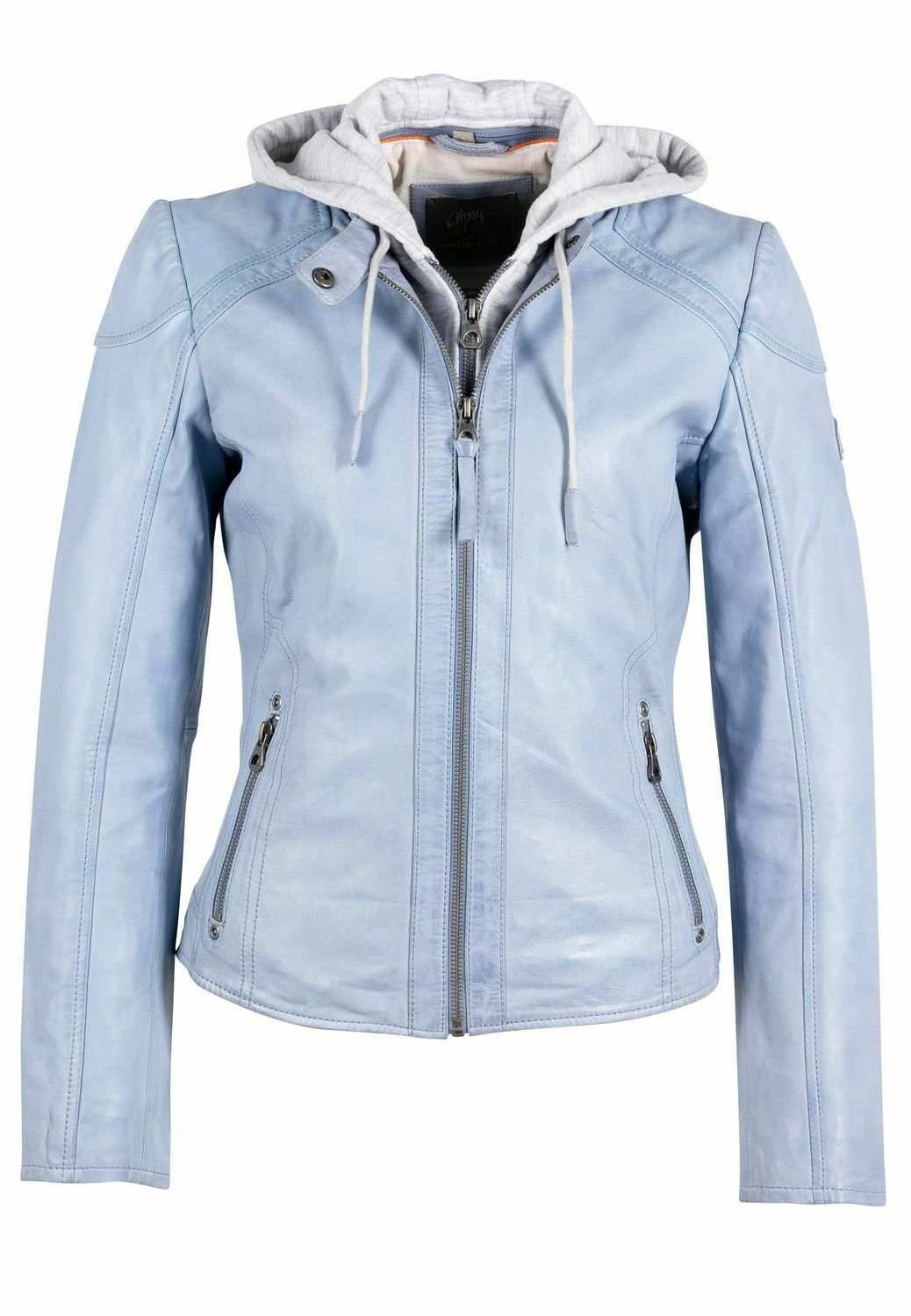 Gipsy by Mauritius GWAPRIL Lederjacke light blue/hellblau