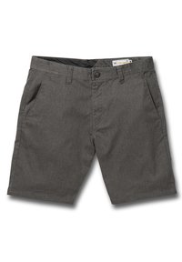 Shorts pour homme gris charbon décontractés avec fermeture à bouton, passants de ceinture et poches latérales avant, taille 32.
