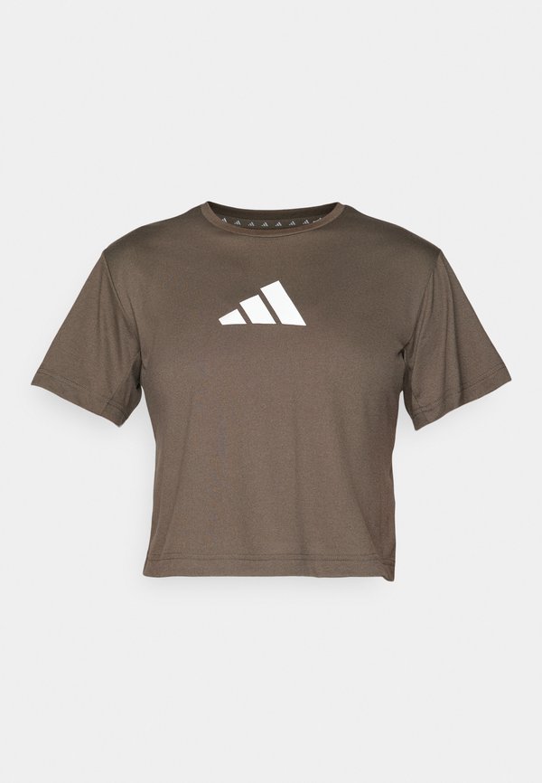 TRAIN ESSENTIALS BIG LOGO  - Print T-shirt - shadow olive3