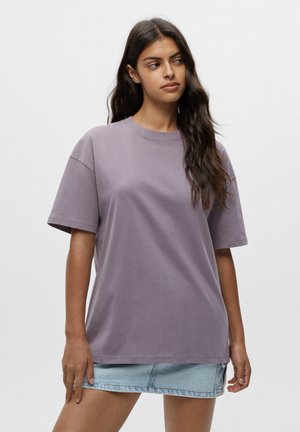 BASIC - Jednoduché triko - mottled lilac