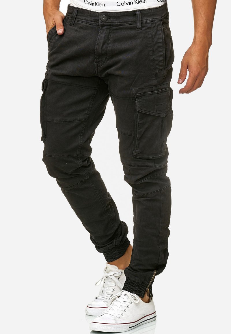 INDICODE JEANS - ALEX - Cargobukser - black, Forstør