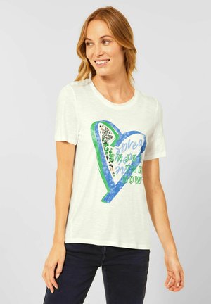 Print T-shirt - weiß