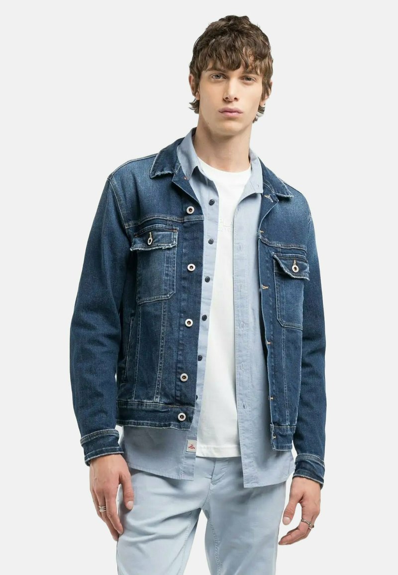 Veste Femme Replay En Jean Bleu Lavé - Taille S, Coupe Cropped, Manches Longues, Neuf Avec étiquettes
