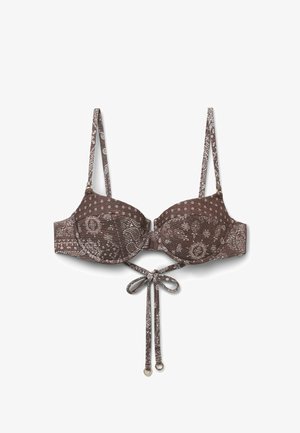 Calzedonia, PAISLEY PUSH UP - Haut de bikini - brown