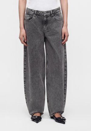Karl Lagerfeld Jeans, KLJ MR BARREL DENIM - Wide leg - acid dark grey