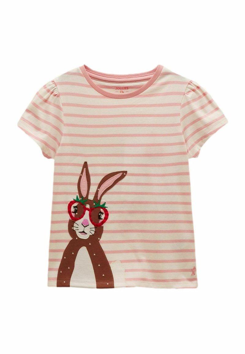 Joules T-shirt print - pink bunny/gemêleerd donkerroze - Zalando.be