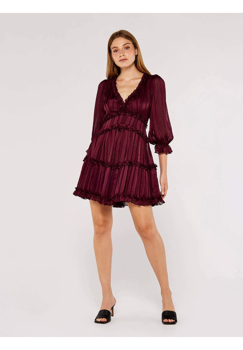 Apricot RUFFLE - Cocktail dress / Party dress - burgundy/bordeaux - Zalando