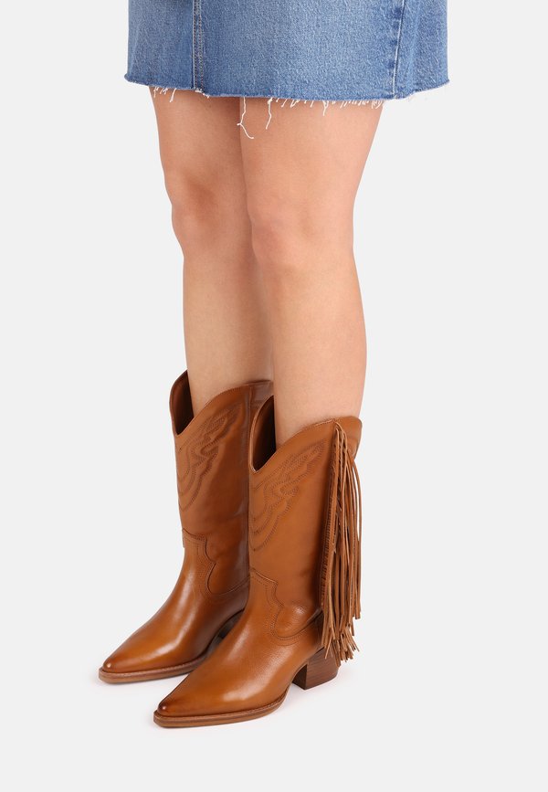 JUKESON - Cowboy/Biker boots - toffee3