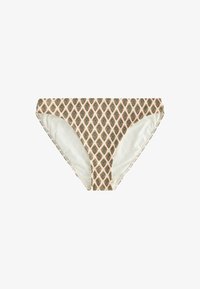 Ikke valgt, khaki green cream foil woodblock