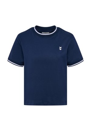 HMLPULSE RETRO - Basic T-shirt - dress blues