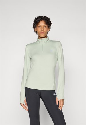 ESSENTIALS SPACE DYE QUARTER ZIP - Maglietta a manica lunga - garter snake
