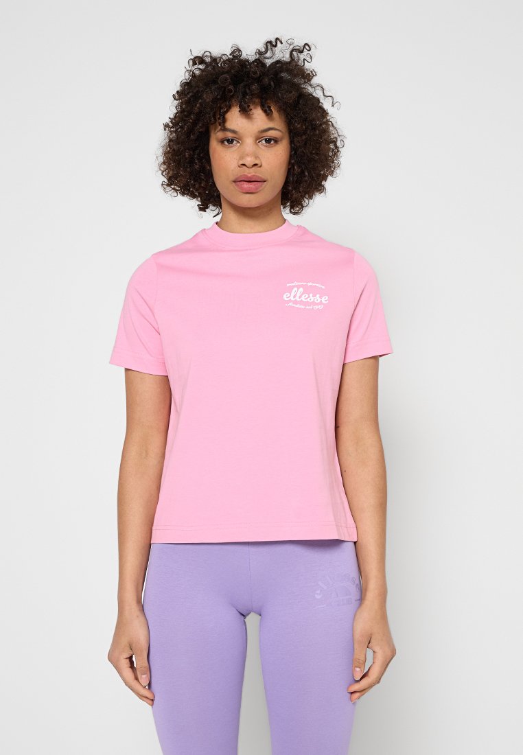 Ellesse T-shirt print donkerroze