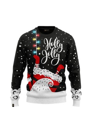 CHRISTMAS MIT LED-LEUCHTEN - Strickpullover - black