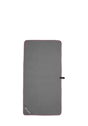 Beach towel - grau lila rand