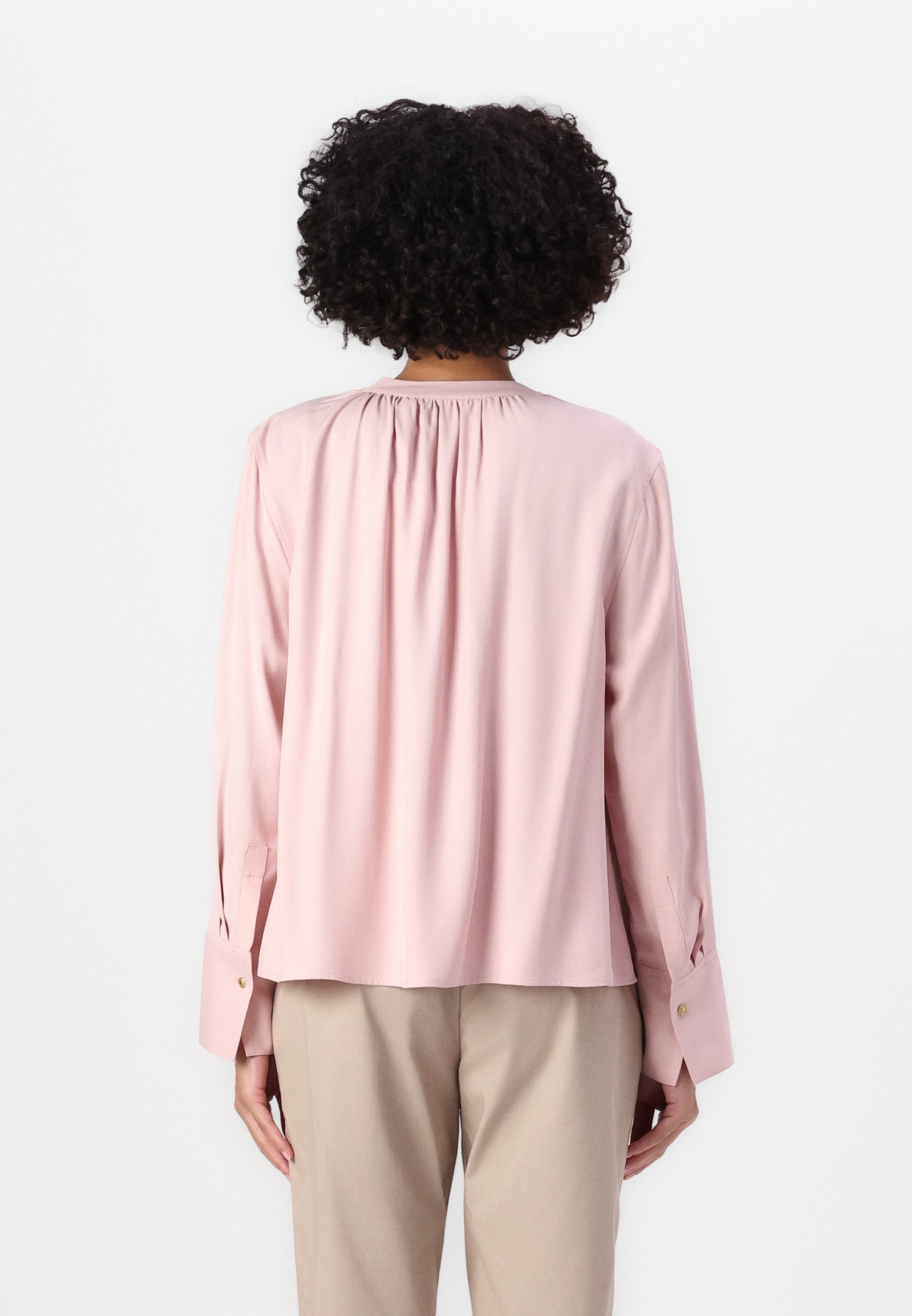 Tommy Hilfiger V NECK BLOUSE - Blouse - foggy pink/light