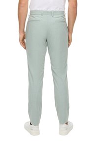 s.Oliver BLACK LABEL MIT SLIM LEG - Chinos - salbeigrün