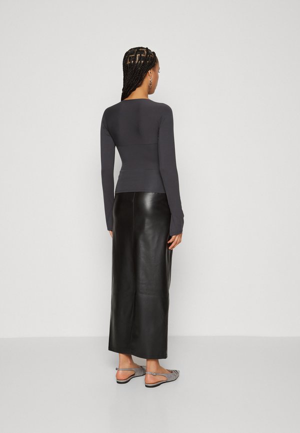 SOFT TOUCH SQUARE NECK TOP - Long sleeved top - stone3