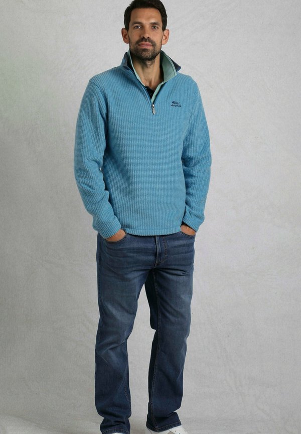NEWARK 1/4 ZIP GRID WASHED - Fleece jumper