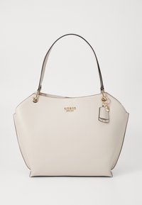 Sac Bandoulière GUESS Eco Evaine Girlfriend – Gris Clair (Stone) – Neuf Avec étiquettes
