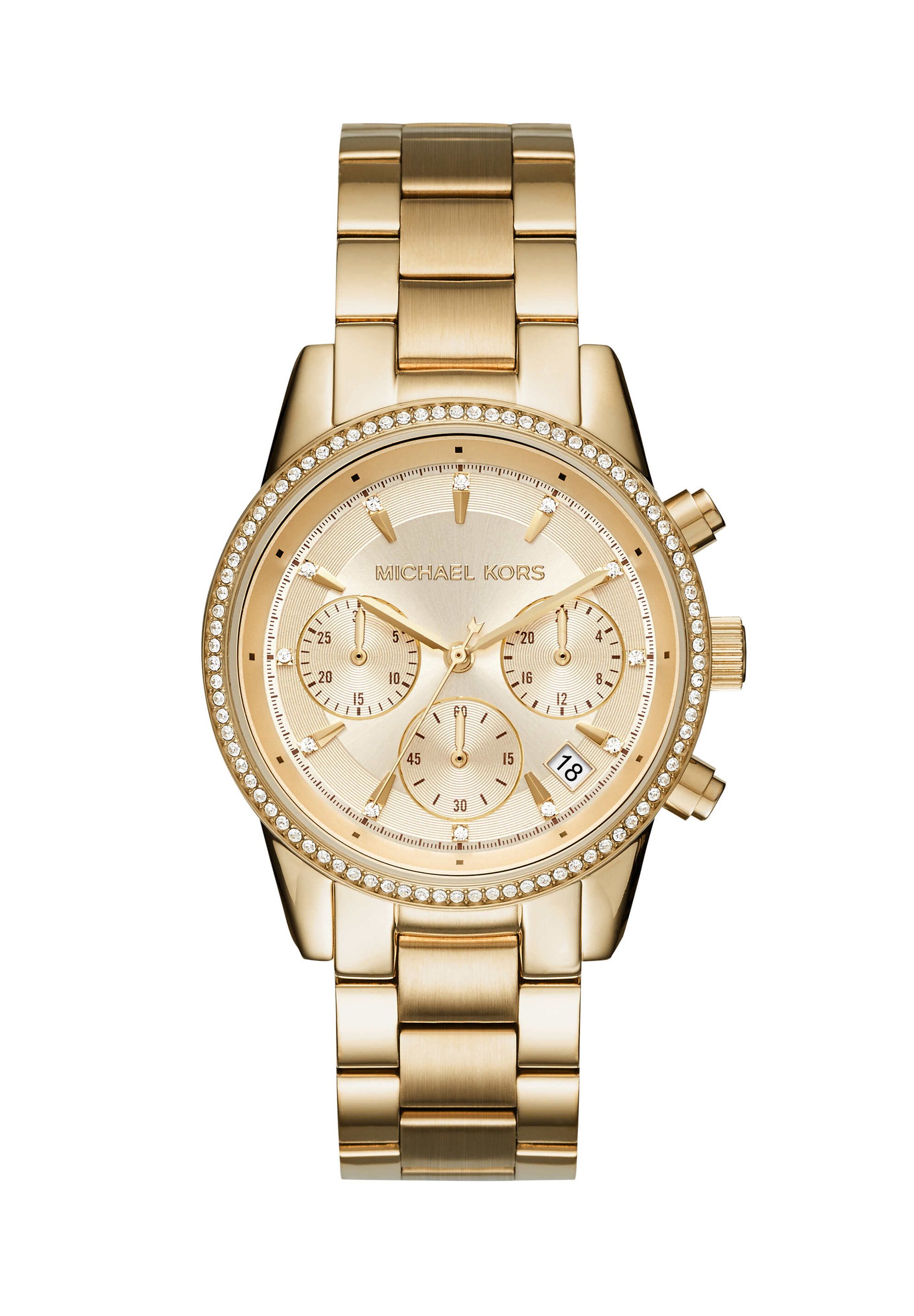 Chronograph Michael Kors Diamanten Uhr Rose Gold Watch Michael