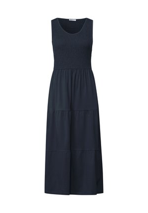 Street One, MIDI-KLEID MIT SMOK-OBERTEIL - Freizeitkleid - deep blue