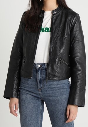 Leren jas - black