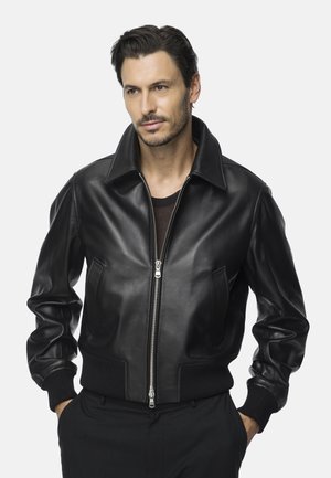 MARCO - Lederjacke - black