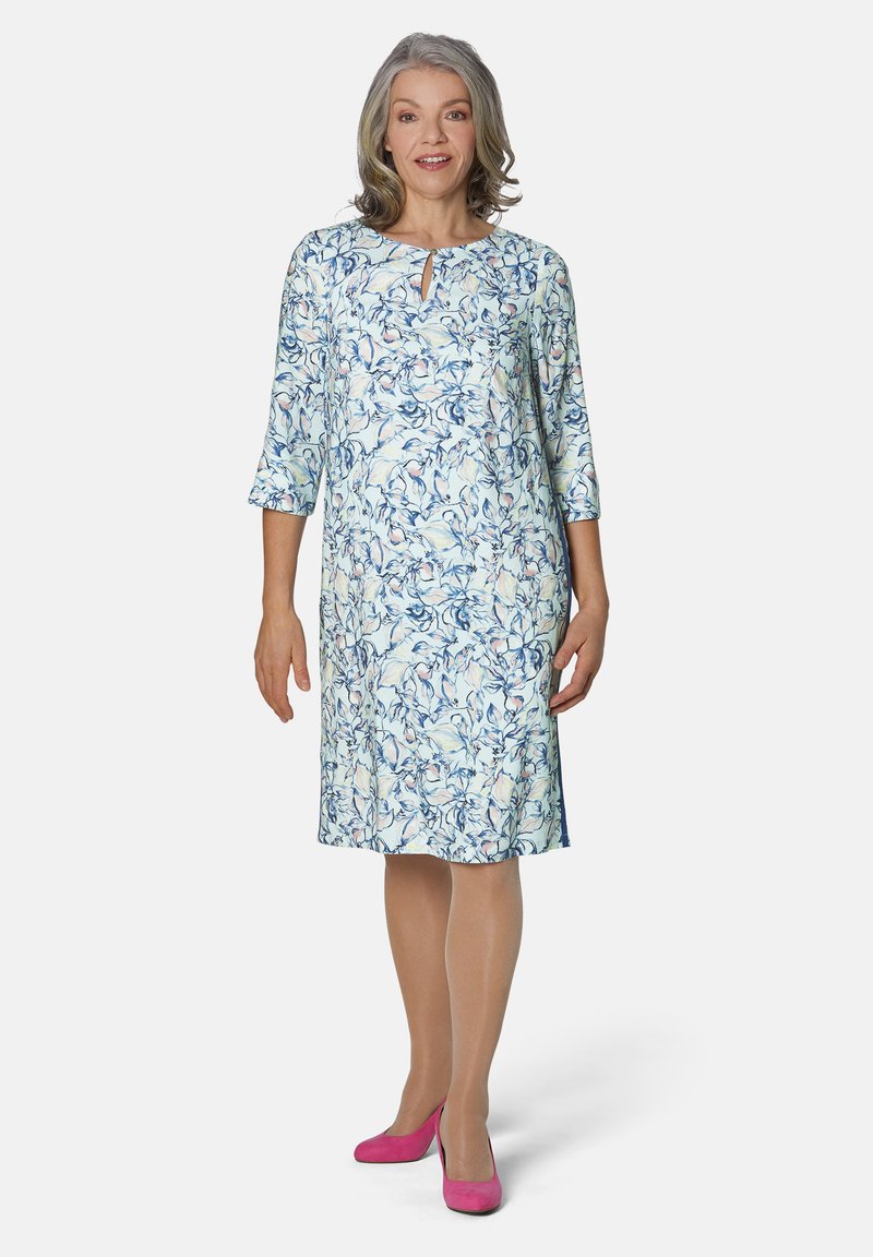 Damen Freizeitkleider | GOLDNER FIGURSCHMEICHELNDES EDLEM Freizeitkleid blau / gemustert/blau-meliert - NN98415 Damen Freizeitkleider | GOLDNER FIGURSCHMEICHELNDES EDLEM Freizeitkleid blau / gemustert/blau-meliert - NN98415