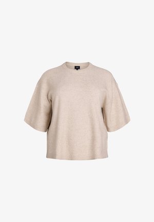 LOCKER SITZENDE - Basic T-shirt - simply taupe mel