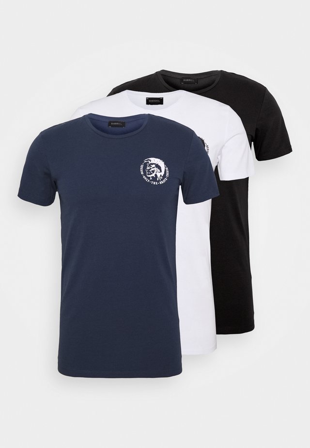 UMTEE RANDAL 3 PACK - T-Shirt basic - white/dark blue/black