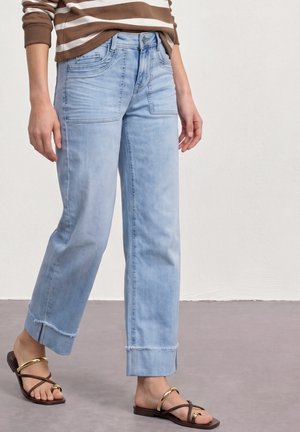 Street One MID WAIST STRAIGHT LEG JEANS IM CASUAL FIT - Jeans Straight Leg - ultra bleached random wash