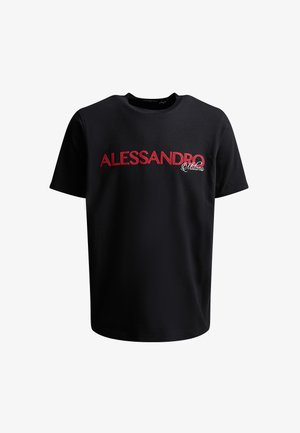 Alessandro Zavetti, LINALLI T-SHIRT - Trükipildiga T-särk - black red white