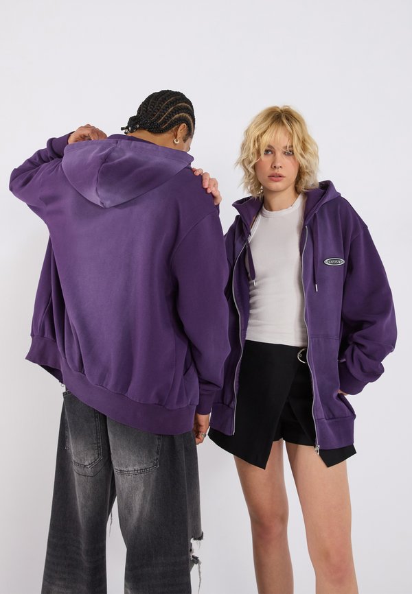 UNISEX - Zip-up sweatshirt - purple