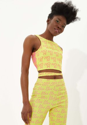 WITH OPEN BACK IN CONTR - Top - yellow